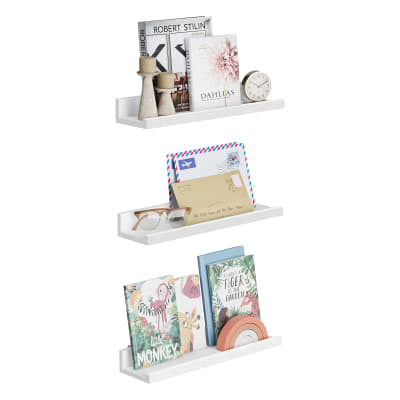 Étagères murale décoration murale salon livre 38 x 10 x 5 cm blanc