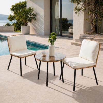 Salon de jardin bas 2 chaises + 1 table