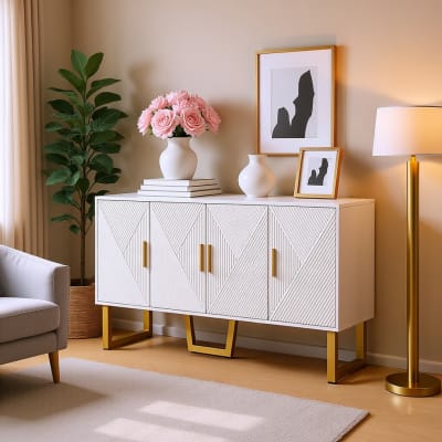Coiffeuse avec miroir effet bois rangement et tiroirs