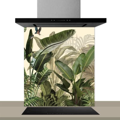 Fond de hotte décorative, paradis vert 60x70 60x70 cm