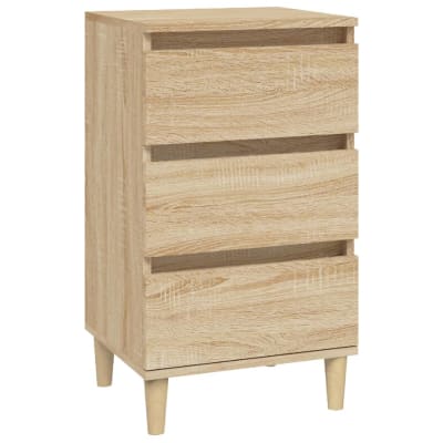 Table de chevet chêne bois d'ingénierie 40x35x70 cm
