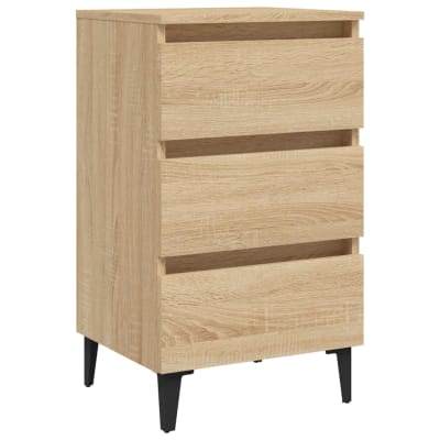 Table de chevet bois marron 40x35x69 cm