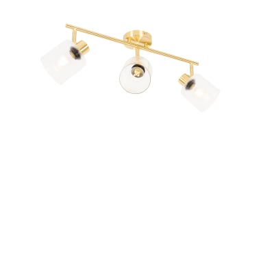 Spot plafond en verre doré