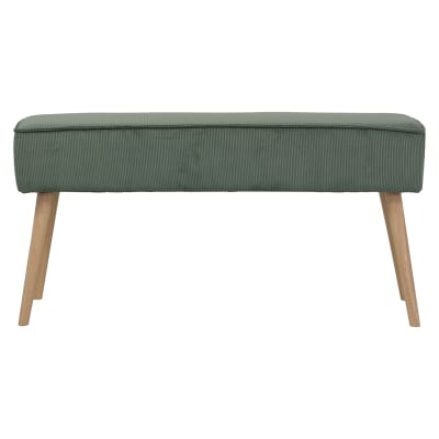 Banc velours côtelé vert foncé