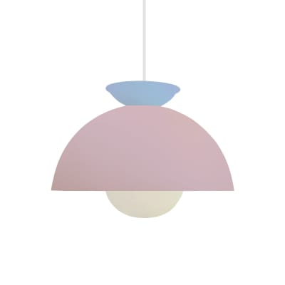 Suspension métal multicolore abat-jour métal rose