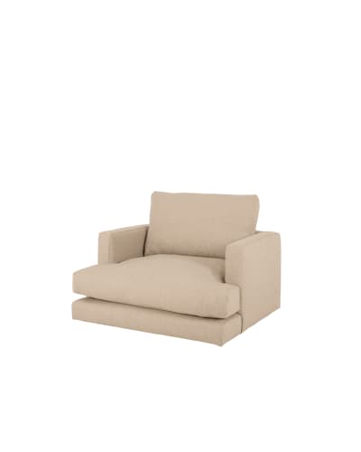 Fauteuil de teinte beige 105cm