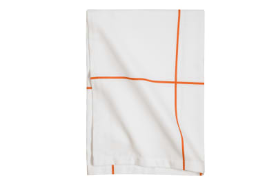 Nappe rectangulaire 140 x 100 cm en mélange coton/lin orange peel
