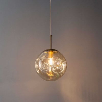 Suspension en verre ambré 25 cm