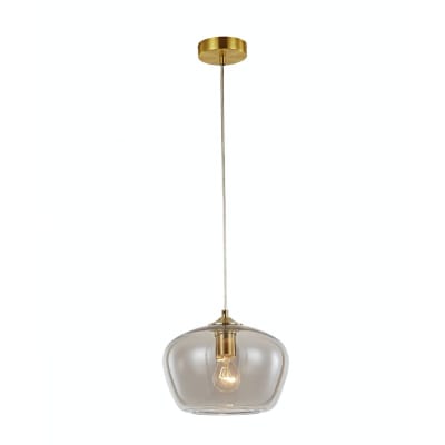 Suspension en verre laiton 25 cm