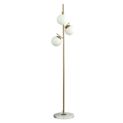 Lampadaire en verre doré / laiton 165 cm