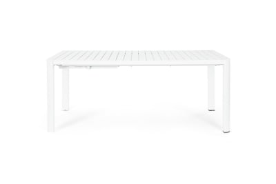 Table extensible en aluminium blanc 180×100 cm - 240×100 cm