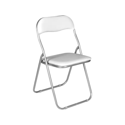 Chaise pliante en fer blanc 43x47 cm