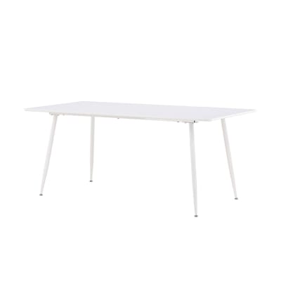 Table à manger moderne 180x90 cm SYMI blanc 90x180x75cm
