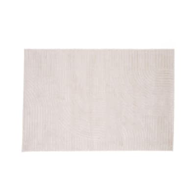 Tapis 230x160cm avec formes géométriques blanc VIMTA tissu