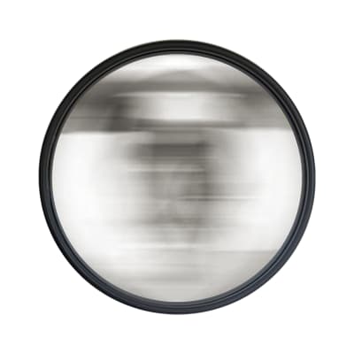Miroir rond convexe bords fins 80 cm noir