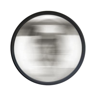 Miroir rond convexe bords fins noir D60 cm