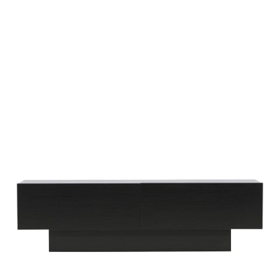 Meuble tv en bois 160 cm cm - noir