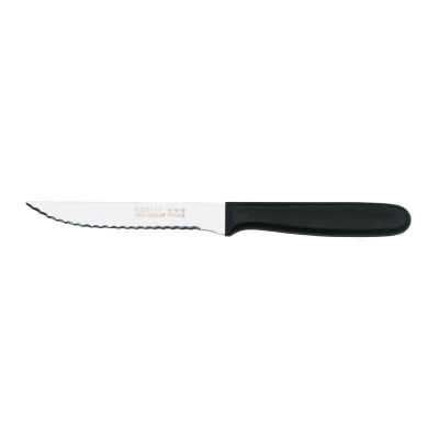 Couteau à steak manche  noir en acier inoxydable (inox)
