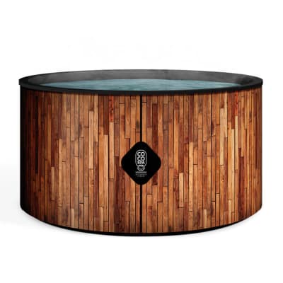 Spa gonflable chauffant & massant imitation bois 150cm