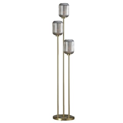Lampadaire en verre doré / laiton 160 cm