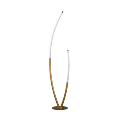 Lampadaire en aluminium, fer et pvc doré / laiton 120 cm