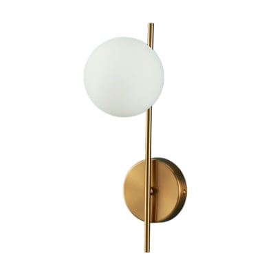 Applique en verre laiton et blanc 35 cm