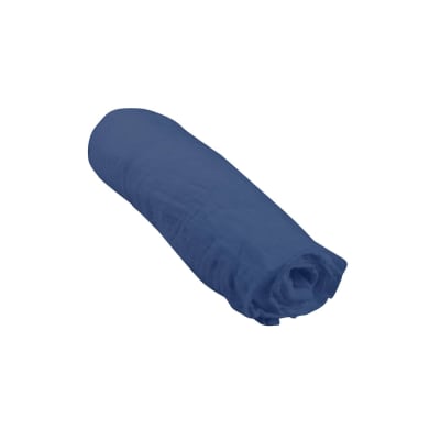 Drap housse en gaze de coton 100% coton 60 x 120 cm bleu foncé