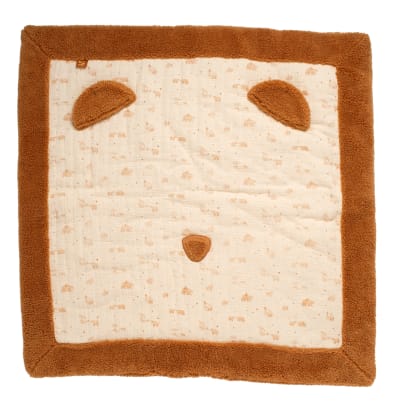 Grand tapis de jeu en double gaze de coton et sherpa