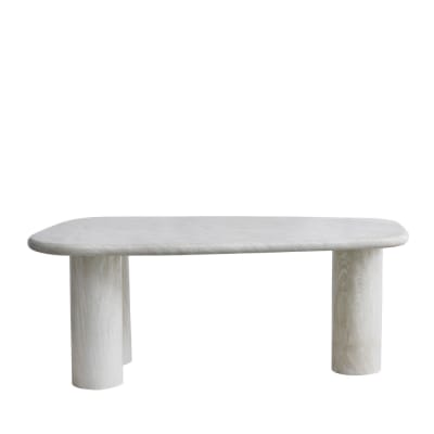 Table à manger 6 places en effet travertin - beige