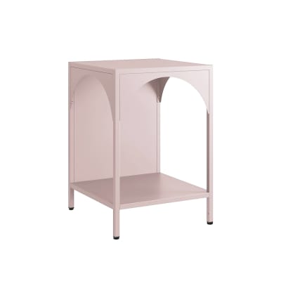 Table de chevet, table d'appoint acier rose