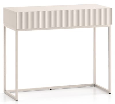 Coiffeuse avec tiroir beige clair 91 cm