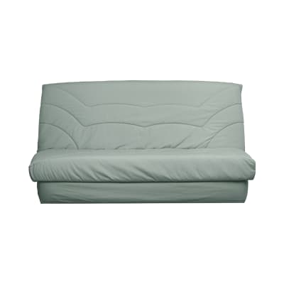 Housse de clic-clac en coton recyclé céladon 130 x 190 cm