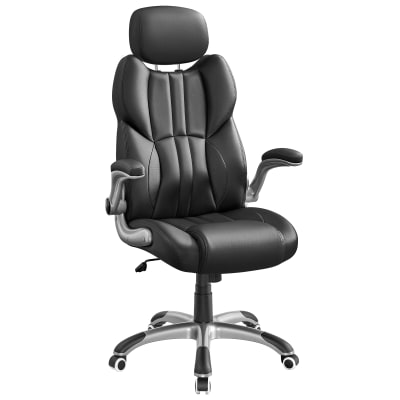 Chaise de bureau cadre en contreplaqué cadre en acier simili noir