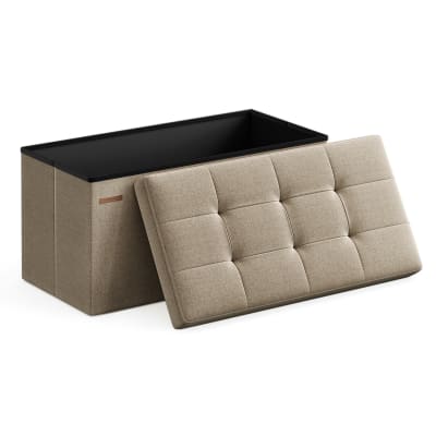 Banc de rangement coffre de siège banc 76 x 38 x 38 cm rose et noir