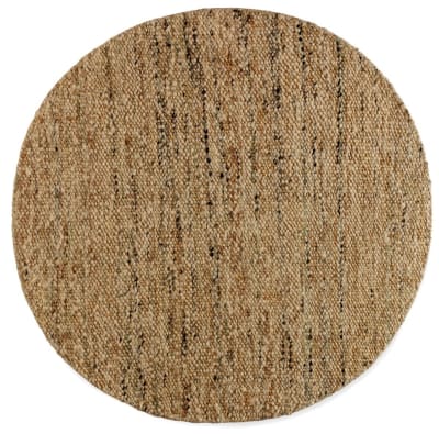 Tapis en jute et laine 240 cm diam.