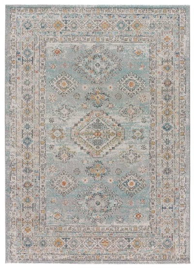Tapis vintage oriental bleu/beige 80x150 cm