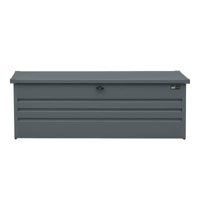 Coffre de jardin en métal anthracite 185 x 82 x 75 cm, 1 000 l