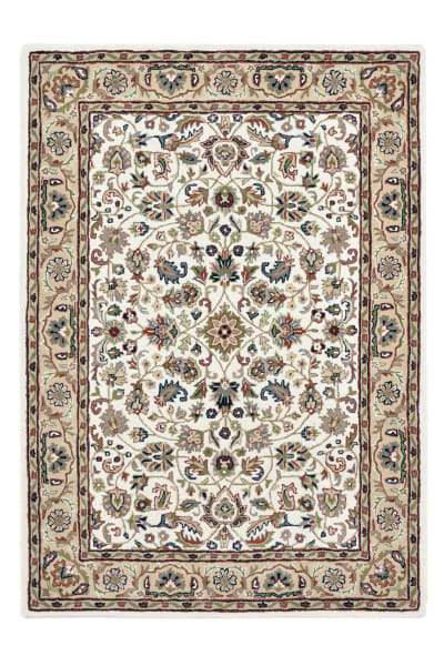 Tapis tufté main au design oriental beige 140x200 cm