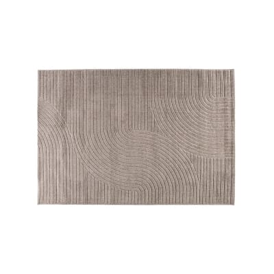 Tapis marron à formes géométriques 240x340cm VINCI polypropylène