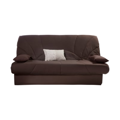 Housse de clic-clac et bande socle en coton marron 130 x 190 cm