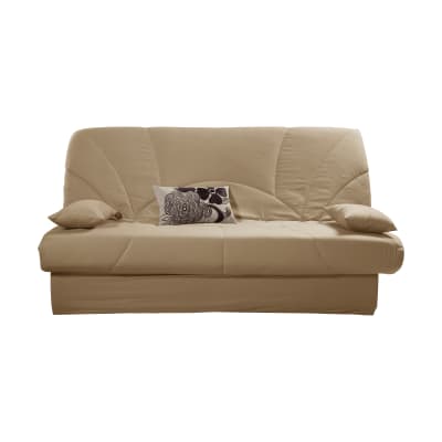 Housse de clic-clac en coton marron 130 x 190 cm