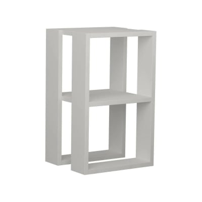 Chevet effet bois blanc 30x30h55 cm