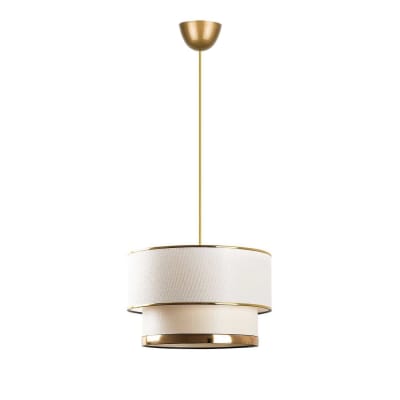 Suspension blanche et or
