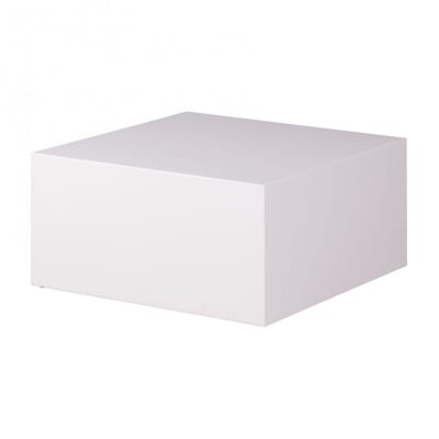 Table basse laquée brillante en mdf, blanc