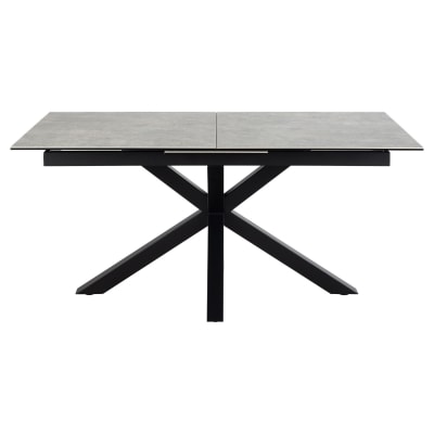 Table rectangulaire extensible en céramique l168/210 gris clair