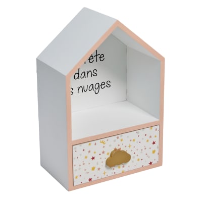Boîte à secret en bois  20x12x30 cm blanc