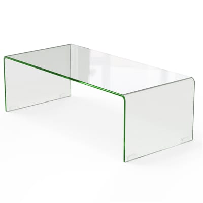 Table basse verre trempé,moderne minimaliste,transparent,108X50X35 cm
