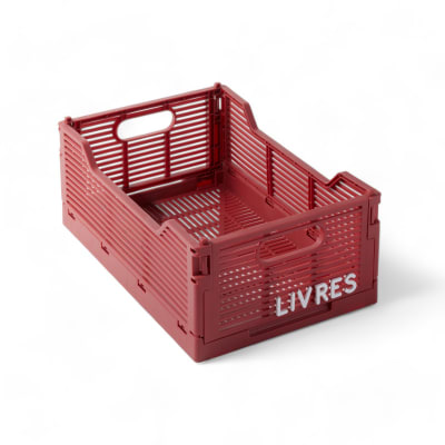 Caisse pliable en plastique  40x20x12 cm terracotta