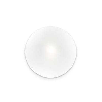 Petite applique en verre soufflé blanc dépoli