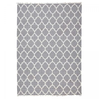 Tapis kilim 110x160 laine gris